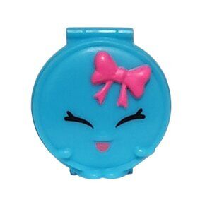 Shopkins Kelsey Blue Compact Mirror w/ Pink Bow McDonald's Happy Meal 2015 Toy